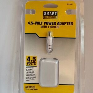 Smart Electrician Power Adapter 4.5-Volt 1 Outlet Intertek Model: DS006A0450100H